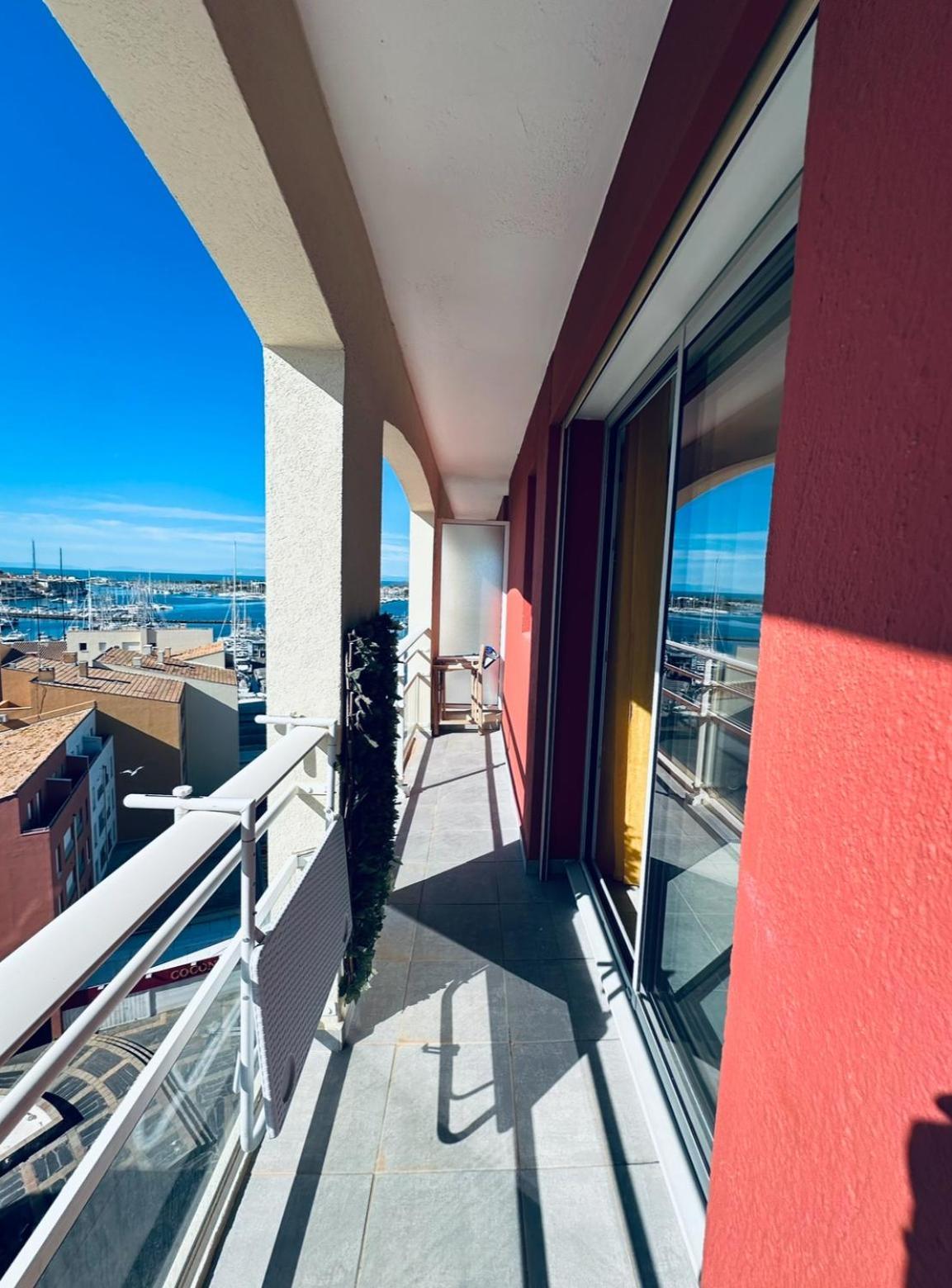 Centre Port,Vue Panoramique,Clim,Balcon,Wifi Lägenhet Agde Exteriör bild