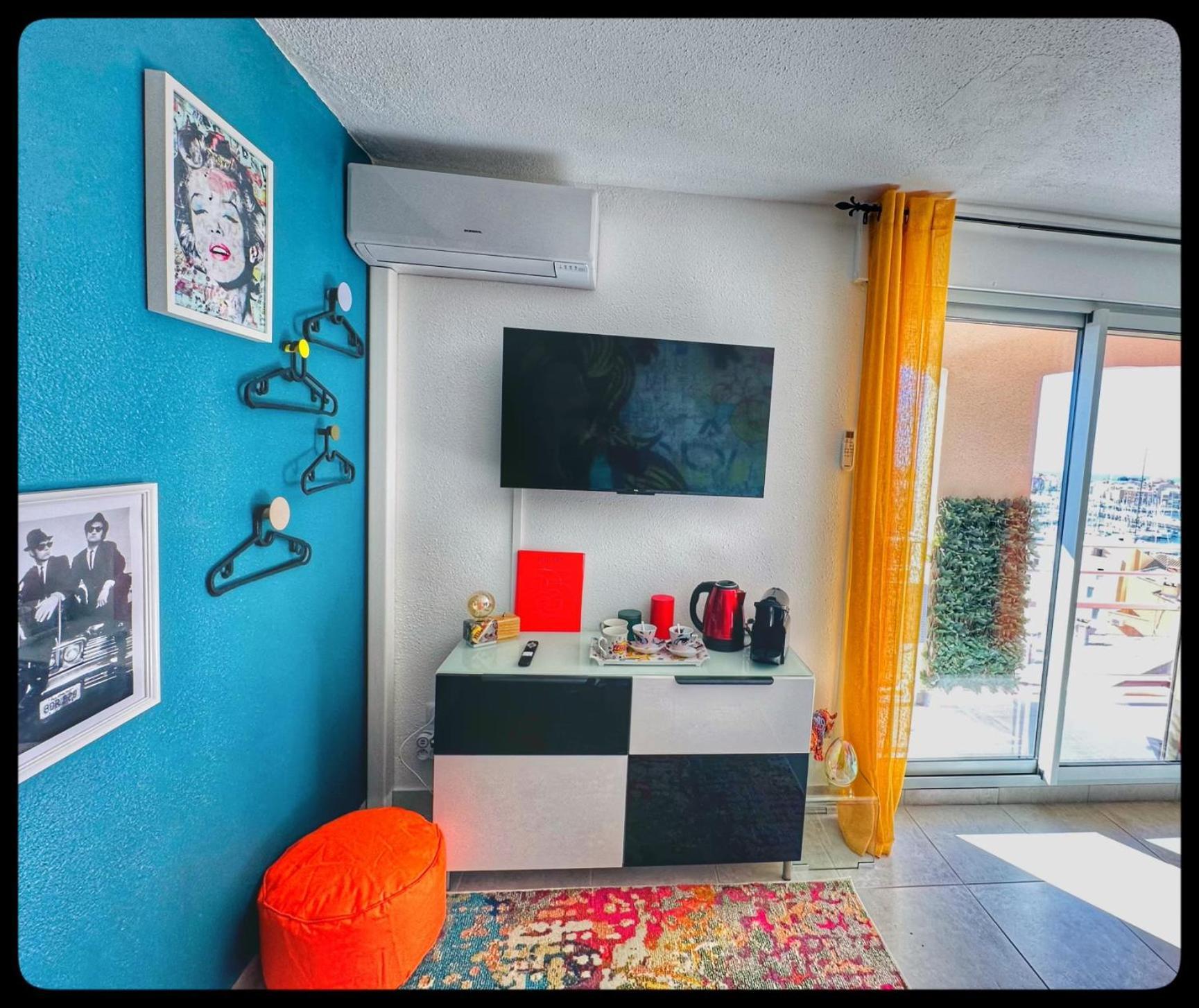 Centre Port,Vue Panoramique,Clim,Balcon,Wifi Lägenhet Agde Exteriör bild