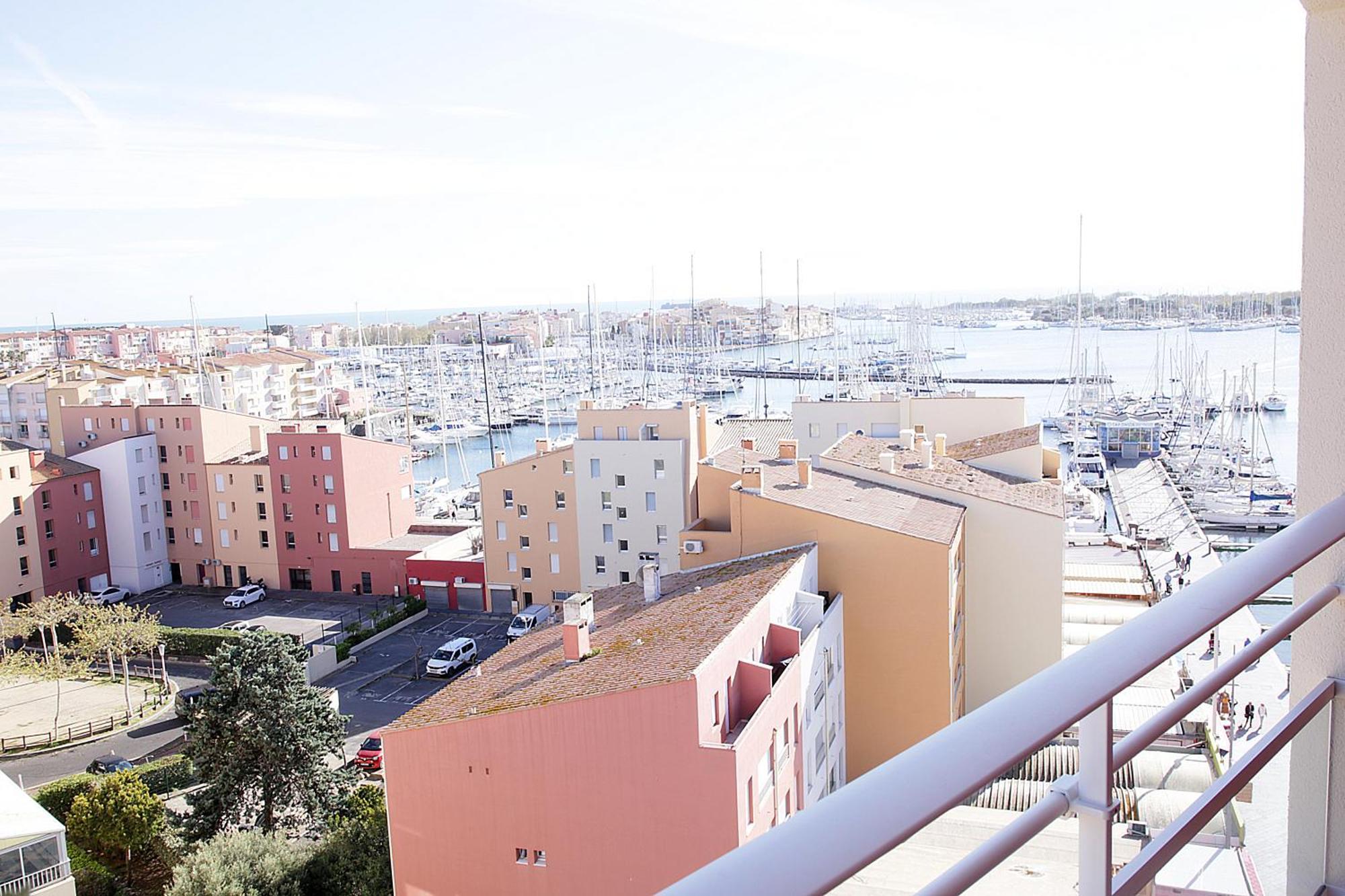 Centre Port,Vue Panoramique,Clim,Balcon,Wifi Lägenhet Agde Exteriör bild