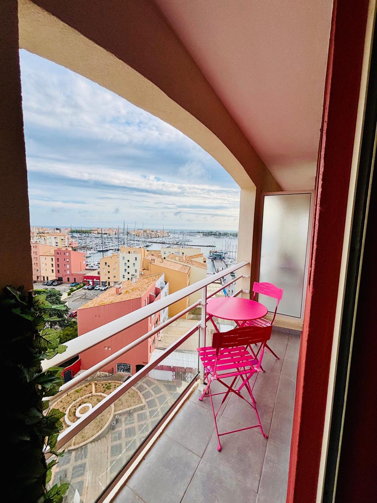 Centre Port,Vue Panoramique,Clim,Balcon,Wifi Lägenhet Agde Exteriör bild